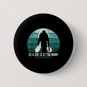 Badge Rond 5 Cm Les Anciens Combattants Militaires Américains Sens