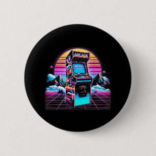 Badge Rond 5 Cm les années 70 80s 90s Vintage Retro Arcade jeu vid