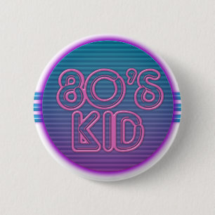 Badge Rond 5 Cm les années 80 badinent le pourpre