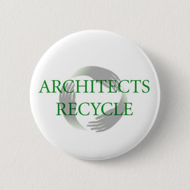 Badge Rond 5 Cm Les "architectes réutilisent" le bouton (Devant)