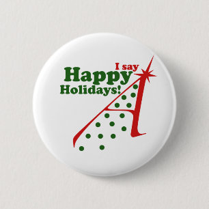 Badge Rond 5 Cm Les athées disent Joyeuses fêtes
