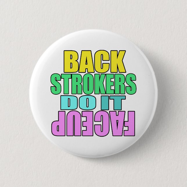 Badge Rond 5 Cm Les Backstrokers le font récepteur (Devant)