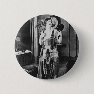 Badge Rond 5 Cm Les belles années 1920 de robe d'aileron de femme