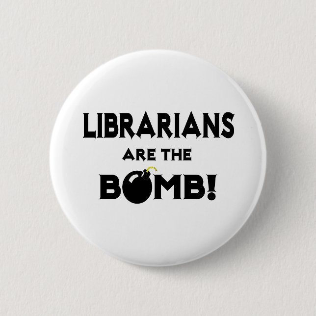 Badge Rond 5 Cm Les Bibliothèques Sont La Bombe ! (Devant)