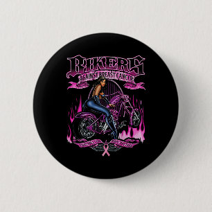 Badge Rond 5 Cm Les Bikers Contre Le Cancer Du Sein Luttent Pour U