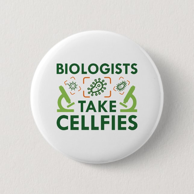 Badge Rond 5 Cm Les biologistes prennent des cellules (Devant)