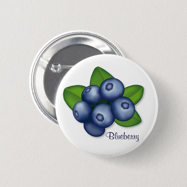 Badge Rond 5 Cm Les bleuets sont les meilleurs Berry (Devant & derrière)