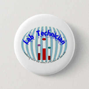 Badge Rond 5 Cm Les cadeaux de technologie de laboratoire " aiment