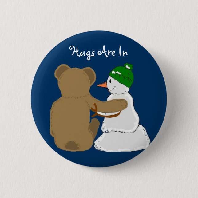 Badge Rond 5 Cm Les câlins sont là (Devant)