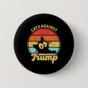 Badge Rond 5 Cm Les chats contre Trump et les élections anti-Trump