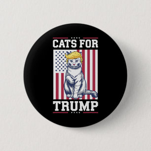 Badge Rond 5 Cm Les Chats Pour Trump 2024 Vote Président Donald Tr