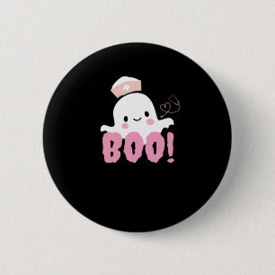 Badge Rond 5 Cm Les Chemises Infirmières D'Halloween Femme Boo ! T