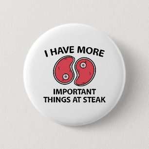 Badge Rond 5 Cm Les Choses Au Steak