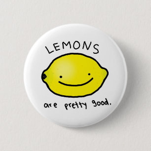 Badge Rond 5 Cm Les citrons sont insigne assez bon (le bouton)