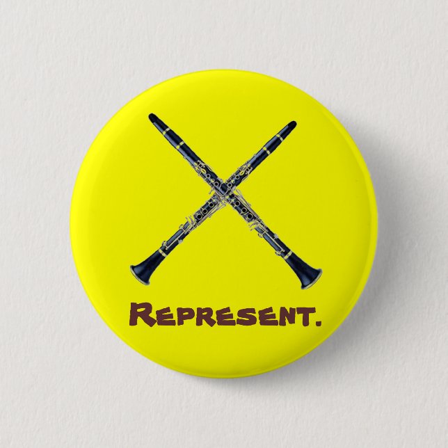 Badge Rond 5 Cm Les clarinettes représentent (Devant)