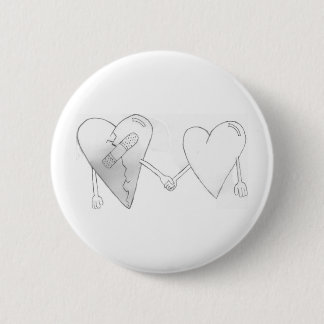 Badge Rond 5 Cm les coeurs brisés réparent