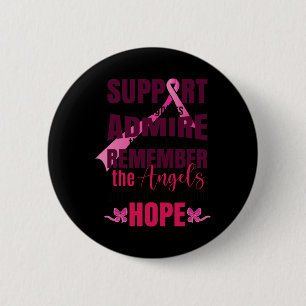 Badge Rond 5 Cm Les Combattantes du Cancer du Sein Sensibilisation