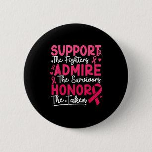 Badge Rond 5 Cm Les Combattants Admirent Les Survivants Cancer Du