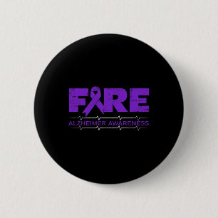 Badge Rond 5 Cm Les combattants portent le violet - Sensibilisatio