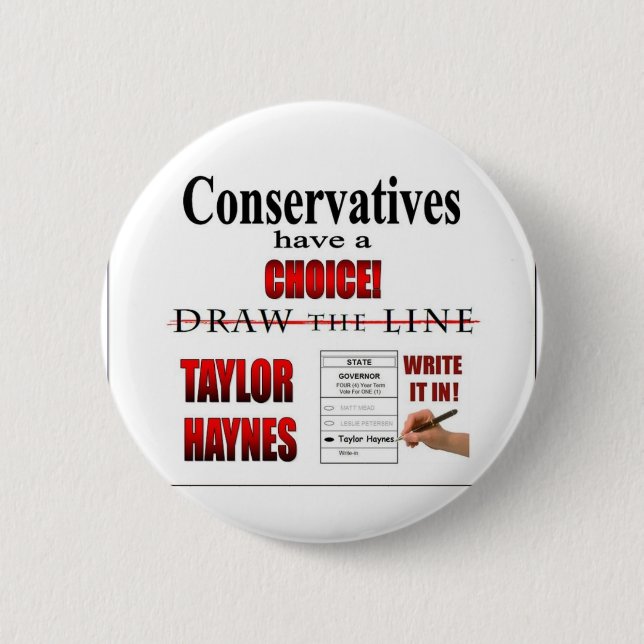 Badge Rond 5 Cm Les conservateurs ont un choix (Devant)