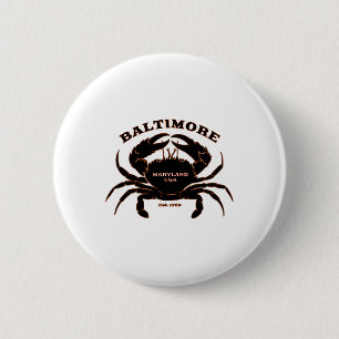 Badge Rond 5 Cm Les crabes d'été du Maryland