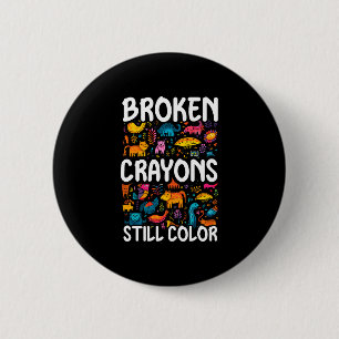 Badge Rond 5 Cm Les crayons cassés des hommes colorent la sensibil