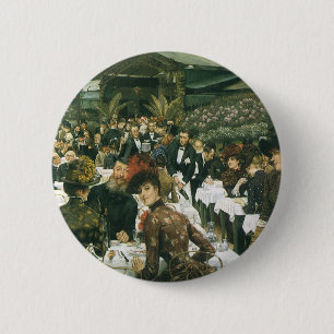 Badge Rond 5 Cm Les dames de l'artiste par James Tissot, Art Vinta