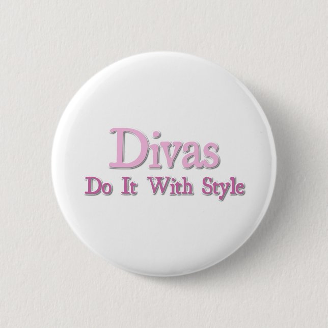 Badge Rond 5 Cm Les Divas Le Font Avec Style (Devant)