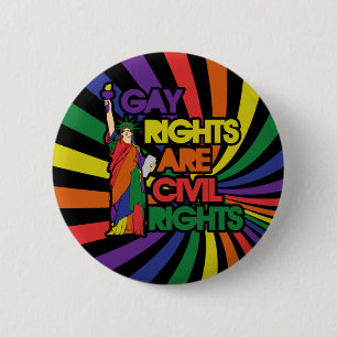 Badge Rond 5 Cm Les droits des homosexuels sont des droits civils