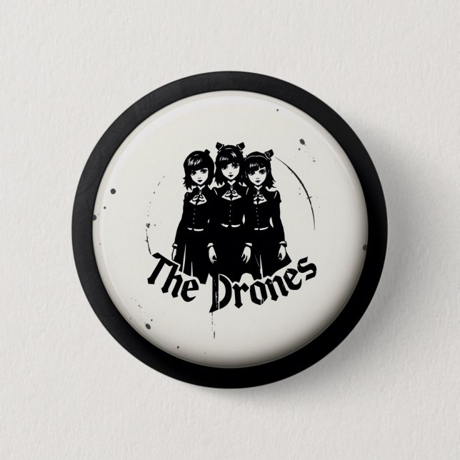 BADGE ROND 5 CM LES DRONES (Devant)