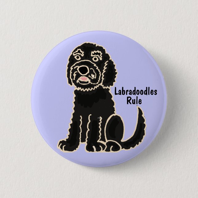 Badge Rond 5 Cm Les EA bouton de règle de Labradoodles (Devant)