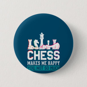 Badge Rond 5 Cm Les échecs me rendent heureux Humour drôle Cadeau