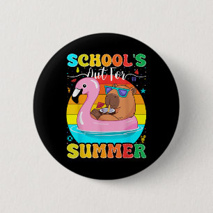 Badge Rond 5 Cm Les Écoles Pour L'Été Dernier Jour De L'École Ense