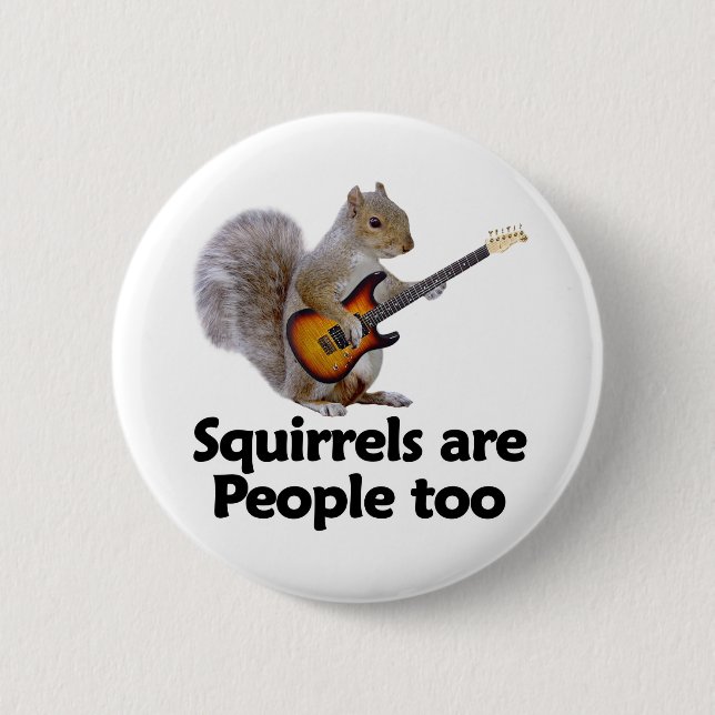 Badge Rond 5 Cm Les écureuils sont les gens aussi (Devant)