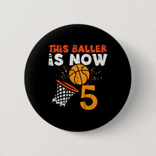 Badge Rond 5 Cm Les enfants Ce Ller a maintenant 5 Sketll 5e anniv