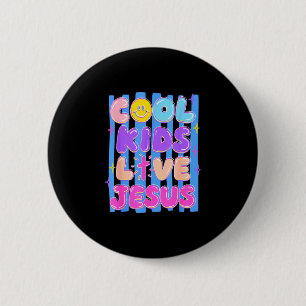 Badge Rond 5 Cm Les enfants cool preppy aiment les rayures jésus c