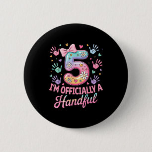 Badge Rond 5 Cm Les enfants je suis un peu turbulents cinq 5 ans a