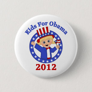 Badge Rond 5 Cm Les enfants super mignons pour Obama Tee - shirts 