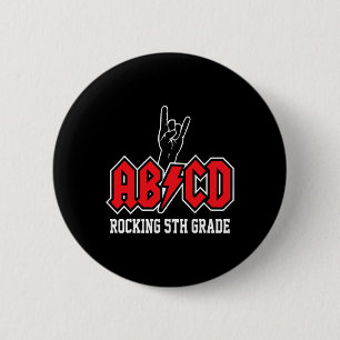Badge Rond 5 Cm Les enseignants Abcd Rock 5e année Rocks Byck To S
