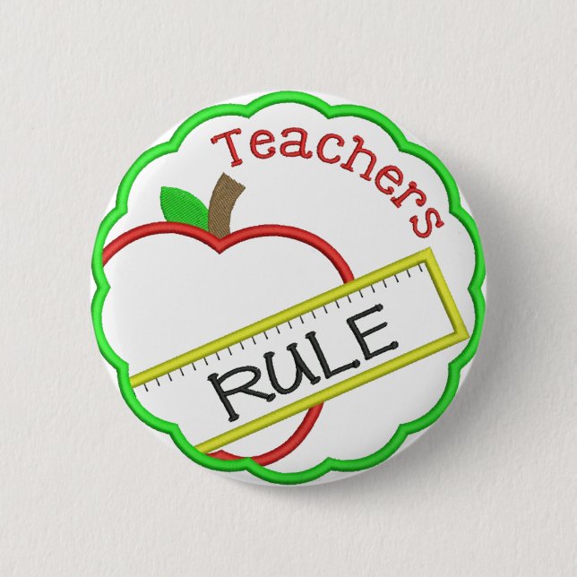 Badge Rond 5 Cm Les enseignants règnent (Devant)