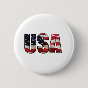 Badge Rond 5 Cm LES Etats-Unis