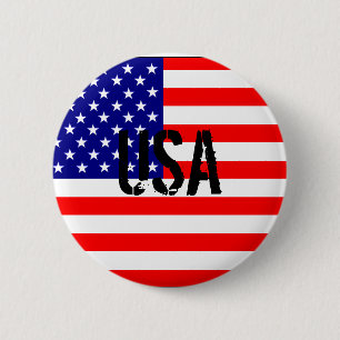 Badge Rond 5 Cm LES Etats-Unis