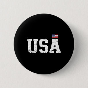 Badge Rond 5 Cm Les États-Unis avec le drapeau américain pour la f