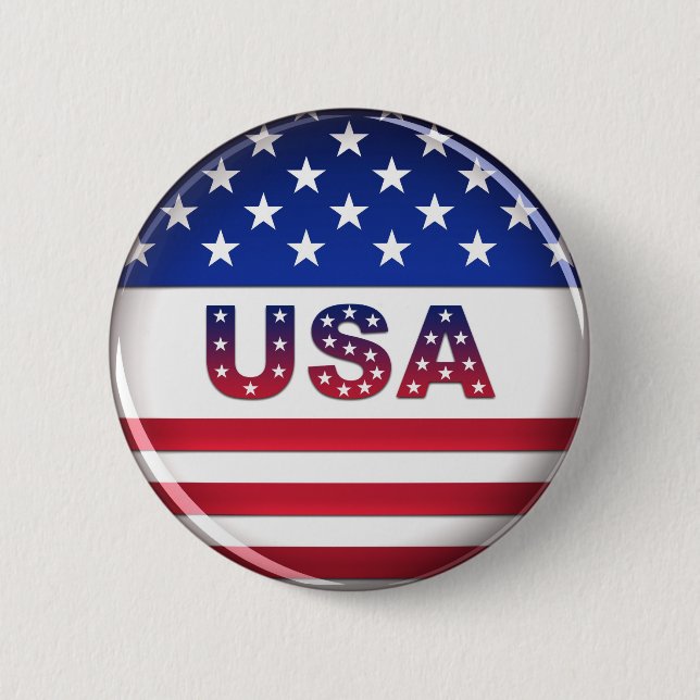 Badge Rond 5 Cm Les Etats-Unis - Bouton (Devant)