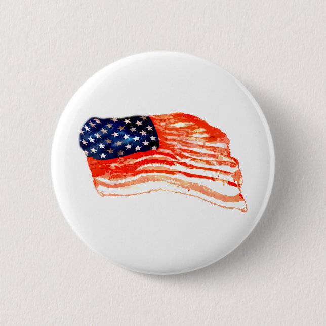 Badge Rond 5 Cm Les Etats-Unis du lard (Devant)