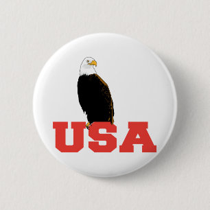 Badge Rond 5 Cm Les Etats-Unis Eagle