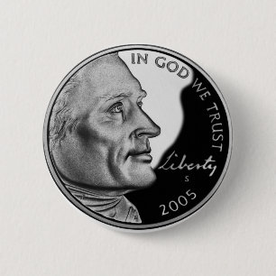 Badge Rond 5 Cm Les Etats-Unis nickellent