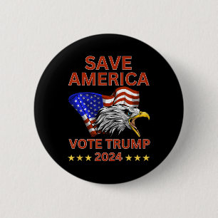 Badge Rond 5 Cm Les États-Unis Votent Trump 2024 Nous, Le Peuple, 
