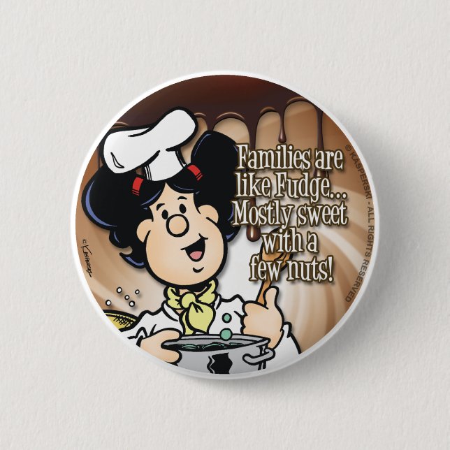Badge Rond 5 Cm Les familles sont comme le fudge (Devant)