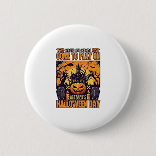 Badge Rond 5 Cm Les fantômes Halloween viennent jouer octobre enso